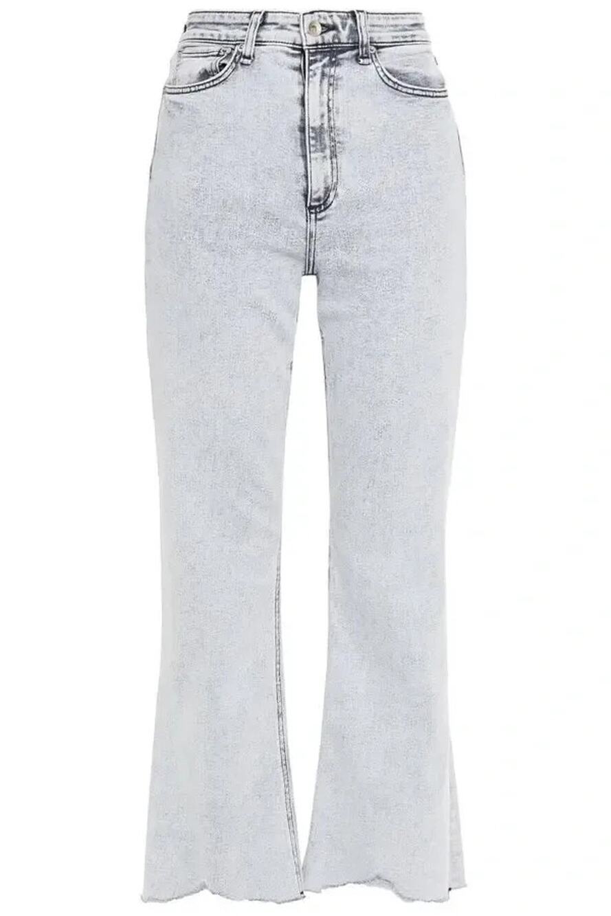 Rag & Bone Nina High Rise Ankle Flare Jeans Womens 28 Gray Acid Wash Denim